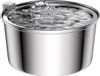 Fontaine à eau pour chat - Fontaine à boire pour chat - Distributeur d'eau pour chats et chiens - Animal de compagnie - Argent - Inox - 3,20 l