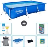 Bestway Rechthoekig Steel Pro Zwembad - 300 x 201 x 66 cm - Blauw