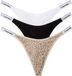 Calvin Klein Thong 3Pk - Zwart - Imprimé léopard - Coton - Taille XL