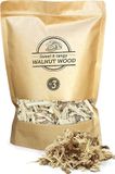 Smokey Olive Wood - Houtsnippers - 1,7L - Walnoothout - Chips medium ø 2cm-3cm