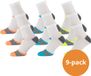 Xtreme Sockswear Hardloop Sokken - 9 paar - Wit - Maat 35/38