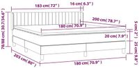 vidaXL Boxspringbed met matras, fluweel, donkergroen, 180x200 cm