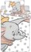 Disney Dumbo Baby Dekbedovertrek Dots - 100x135 cm + 40x60 cm - Katoen - Ledikant - Wit