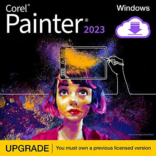 Corel Painter 2023 Upgrade | Software voor digitaal schilderen | Illustratie, concept, foto en beeldende kunst | Eeuwigdurende licentie | 1 apparaat | PC/MAC | Code [levering]