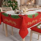 PETTI Artigiani Italiani - Kerst Tafelkleed Vlekbestendig Rechthoekig Tafelkleed voor Keuken, Motief Rode Strik, 140x360 cm, 100% Made in Italy