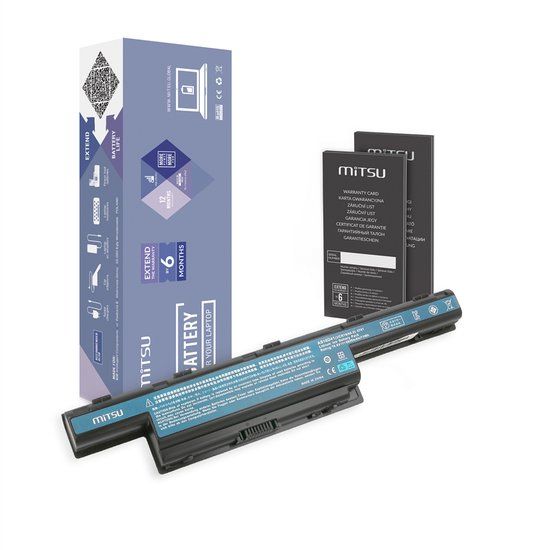 Mitsu Serie - Laptopbatterij - Hoge Capaciteit - 6600 mAh - Li-Ion - Compatibel met Acer