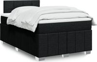 Prolenta Maison Exclusive - Sommier À Lattes De Lit Avec Matelas Noir 120x190 Cm Tissu