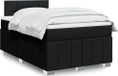Prolenta Maison Exclusive - Sommier À Lattes De Lit Avec Matelas Noir 120x190 Cm Tissu