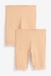 Next - Dames - Set van 2 anti-schuur shorts van katoenmix - Huidkleur