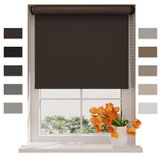 DTCH® Rolgordijn Verduisterend - Easy Match - Donker Bruin - 70 x 190 cm
