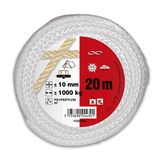 Chapuis FDB1020 gevlochten polypropyleen touw, scheurvastheid 1 T, diameter 10 mm, lengte 20 m, wit
