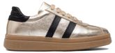 Boccato Sneaker en cuir de serpent avec semelle plateforme de 3 cm, lacets et sangles latérales noires