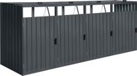 AXI Owen metalen Containerombouw Antraciet - Kliko ombouw voor 4 afvalcontainers