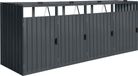 AXI Owen metalen Containerombouw Antraciet - Kliko ombouw voor 4 afvalcontainers