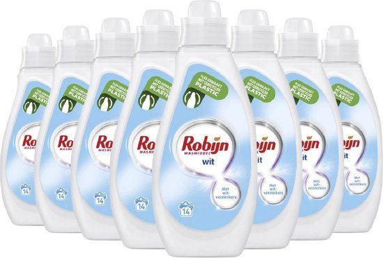 Robijn Vloeibaar Wasmiddel Wit - 112 Wasbeurten - 8 x 700ml