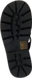 Super Mode He Valentine Zwarte Platte Sandalen voor Dames - Maat 39