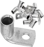 Kalitec 10 stuks buiskabelschoenen haaks 50mm² M8 90° zilver koper