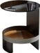 Bolt Edge Table d'appoint Deliot - Rond - Verre - Noir - 46 cm