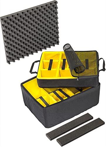 Peli 1607AIRDS set gewatteerde scheidingswanden - Zwart/Geel