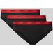 HUGO Triplet Brief Stripe Letter Dames, 005 zwart, XS