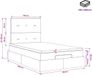 vidaXL Ottoman bed met matras Lichtgrijs 120 x 200 cm Stof