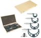 Merkloos / Sans marque Metalmess Buitenschroefmaat Set - Micrometers Diktemeter - Nauwkeurig Meten - 0-100mm Meetbereik - 0.01mm Precisie - Zilver