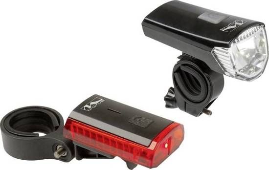 M-Wave Atlas K11 LED Verlichtingsset - Zwart