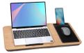 Merkloos Schootbureau Natuurlijk Tot 17 inch Met kussen en sleuf