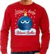 Bellatio Decorations Foute Kerst trui - sweater - Altijd lastig blauwe ballen / blue balls - rood - voor heren - kerstkleding S