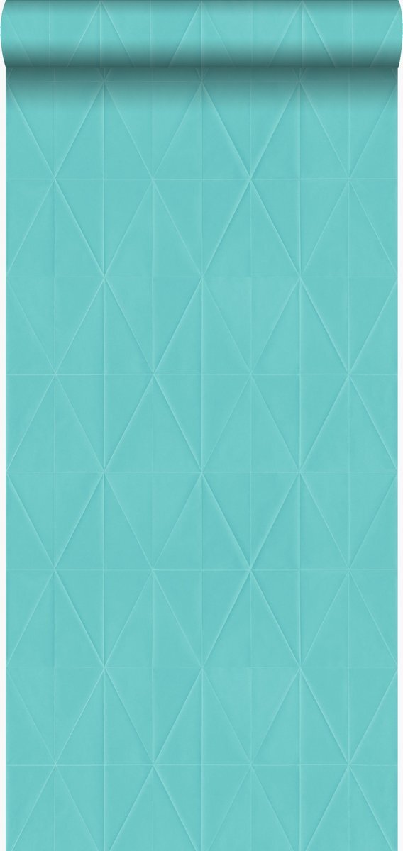 Origin Wallcoverings behang grafische vorm turquoise - 347234 - 53 cm x 10,05 m