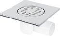 Differnz Basic Doucheput - Doucheafvoer met Zijuitlaat - Chroom Mat - 15 x 15 cm