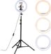 Merkloos Ringlamp - met statief - 10 inch - dimbaar