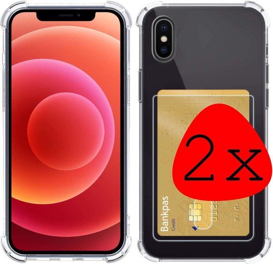BASEY. Shock Proof Case for iPhone Xs - Transparent - 2 Pack