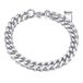 LGT JWLS Stalen heren armband Gourmet schakel Zilverkleurig 9mm-18cm