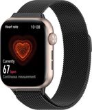 Strap-it Milanese band / Milanees bandje RVS - geschikt voor Honor Watch 5 (zwart)