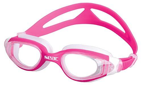 Seac Unisex-Jeugd Ritmo Zwembril voor mannen en vrouwen voor gebruik in het zwembad en open water, wit/roze, One Size