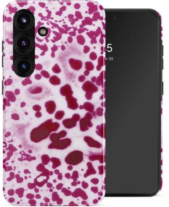 Selencia Hoesje - Geschikt voor Samsung Galaxy S25 - Backcover met Magnetische Ring - Cosmic Orchid