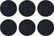Sans marque Sous-verres en silicone - Jeu de 6 - Rond - Marbre Noir