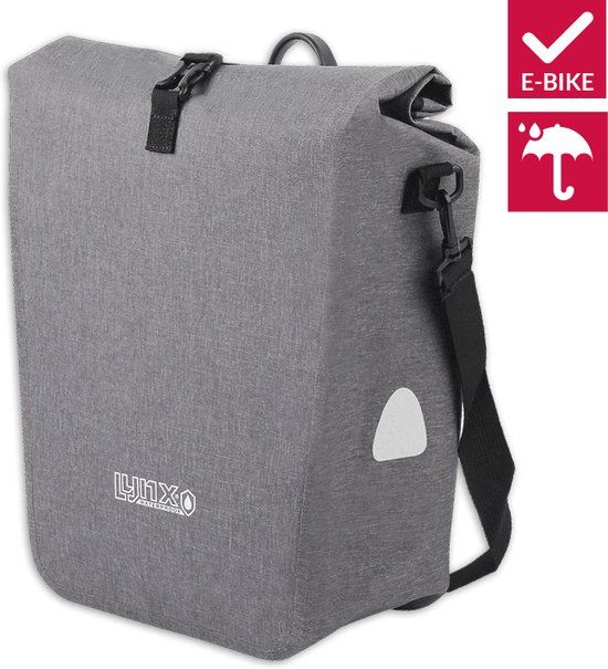 Lynx Pakaftas TPU E-bike XL 23 Liter - Grijs