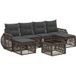 Vidaxl Ensemble De Canapé De Jardin 7 pc Gris Et Gris Foncé Polyrotin