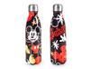 H&H Thermosfles voor kinderen, voor kinderen en volwassenen, drinkfles van roestvrij staal, motief Mickey District, 0,5 l, thermische isolatie, uniek design, ideaal voor sport en vrije tijd