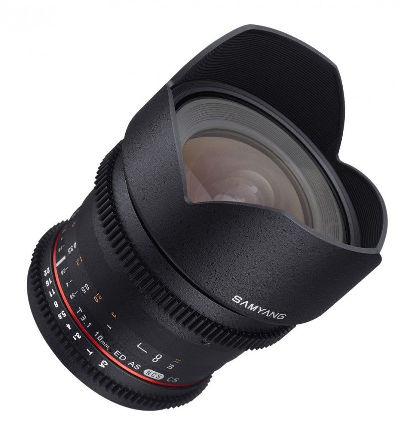 Samyang 10mm T3.1 ED AS NCS CS VDSLR Zwart