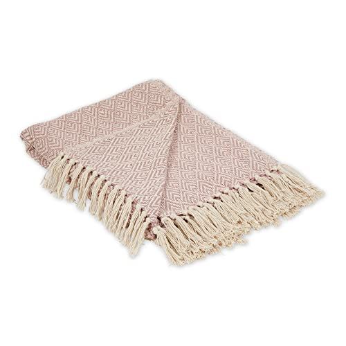 DII Diamond Throw Collectie Katoen Woven - 50x60 - Pale Mauve