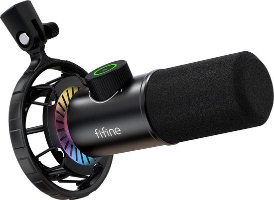 FIFINE K658 USB Gaming Microfoon - RGB Verlichting & Cardioïde