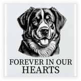 Bellatio Decorations Herdenkings cadeau tegel - hondenliefhebber - Benner Senner hond - zwart/wit - 15 x 15 cm