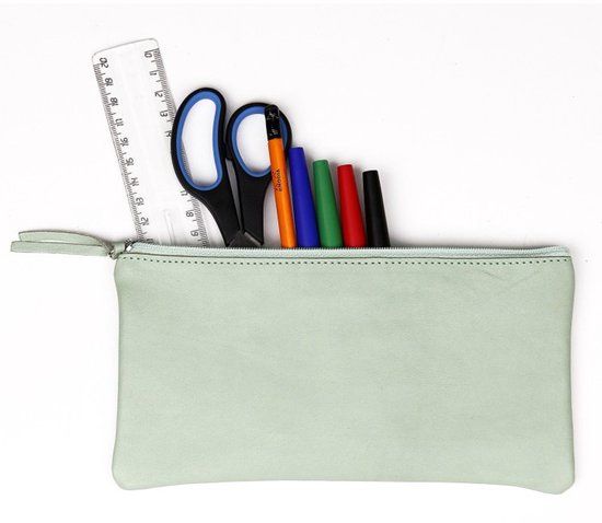 Clairefontaine 410166C, Zachte etui, Echt leer, Groen, Pistachio green
