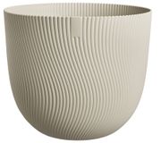 Elho Sereh Rond 60 - Grote Bloempot voor Binnen & Buiten - 100% Gerecycled Plastic - Ø 59 x H 50.6 cm - Paddenstoel beige