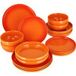SILVERCREST® Service de vaisselle, 16 pièces (orange)