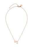 PURELEI Ketting Letter Heart E Roségoud Roestvrij staal 55 cm