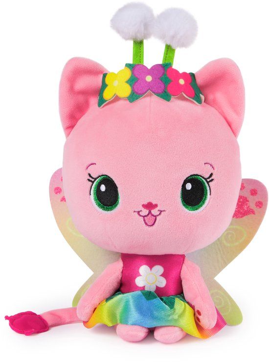 Gabby's Spin Master Gabby's Poppenhuis Feeënlandia - Kitty Fairy Knuffel met Regenbooglichtjes